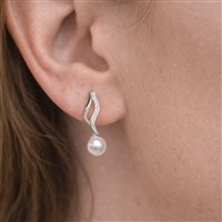 Orecchini Comete Donna in Oro bianco Diamante ORP400